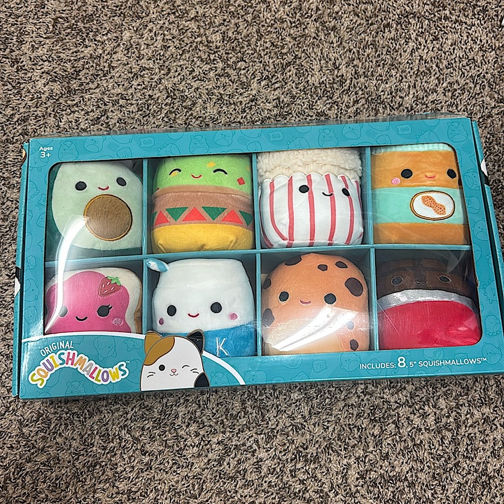 8 pack Squishmallows- new plushies, but box has been opened.